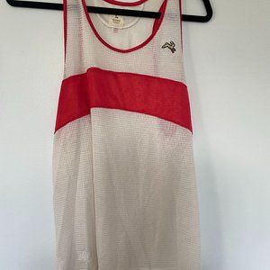 New (worn once) Tracksmith Men's Running Singlet — White and Red, Size L